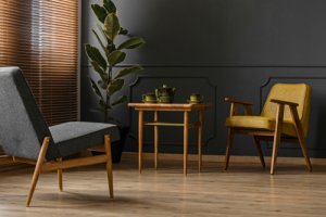 stylish living room with wood flooring bristol